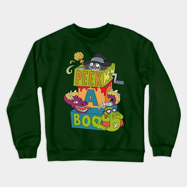 Peek-a-Boo Halloween Gift Crewneck Sweatshirt by Konnectd